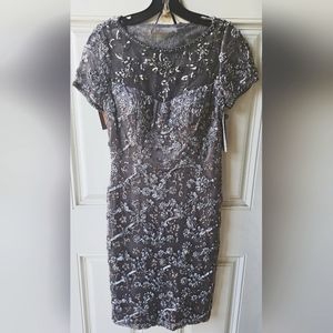 Cocktail dress  Sue Wong Embellished sequence Gray and Charcoal size 2